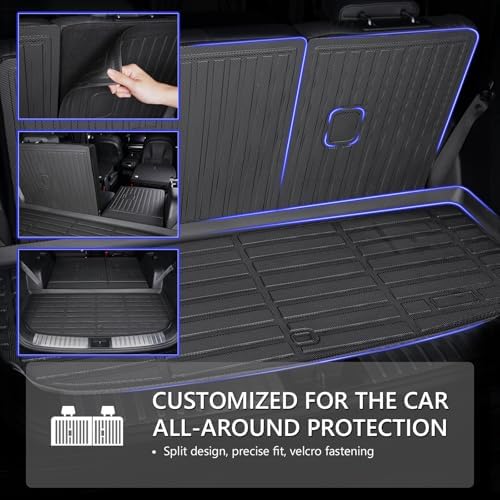 KELCSEECS Floor Mats for Volkswagen Atlas 2018-2026 6 Seats Bucket - Image 3