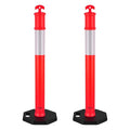 VEVOR 2 Pack Traffic Delineator Posts, 48 inches Traffic Safety Cones by VEVOR