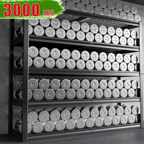 30" Deep Garage Shelving Unit, 55" W x 30" D x 72" H, Heavy Duty Garage Storage Shelves, 5 Tier Industrial Adjustable Shelves for Basement, Commercial Shelving - Image 4