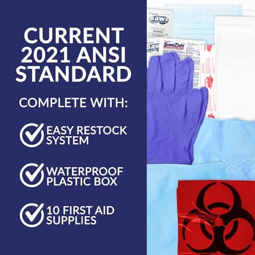 MFASCO Bodily Fluid Cleanup Kit with PPE Equipment | Wall-Mount, Portable - Image 2