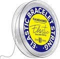FANDAMEI 0.5mm Elastic Bracelets Strings Cord, Elastic Crystal Stretch Bead Cord for Jewelry Making, Clear Stretchy Elastic String Cord for Beading, Transparent Thread for Bracelet Necklace Making by FANDAMEI