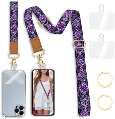 Yonlevres Phone Lanyard Crossbody Strap Wrist Neck Adjustable Women Boho by Yonlevres