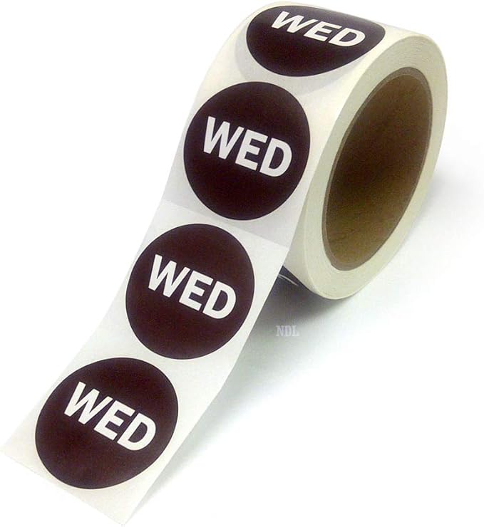 NextDayLabels - 2" Round Inventory Control Day of The Week Labels - 500 Per Roll - Image 2