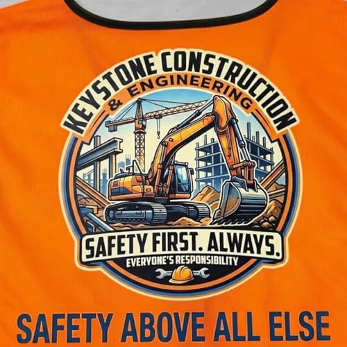 High Visibility Safety Vest with Reflective Strips Customize Logo Hi Vis Team Work Uniform Vest (L, Orange black) - Image 6