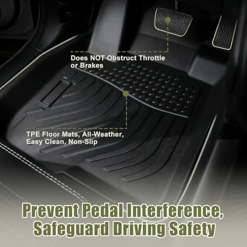 Priprilod Floor Mats & Trunk Cargo Liner Fit for Toyota Toyota Sienna 2004-2010 All Weather Protector TPE Floor Liners Custom Fit Car Mats Non-Slip - Image 3