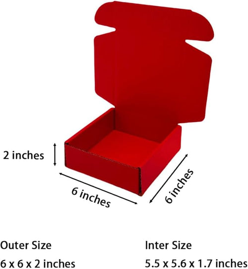 15 Pcs 6 x 6 x 2 inches Corrugated Cardboard Gift Boxes Recyclable Shipping - Image 2