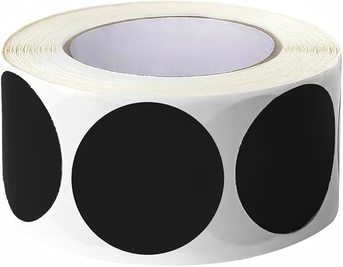 SHYGO® 1“ Black Circle Dot Stickers Color Coding Labels by LOVELIFETOGETHER