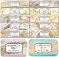 CREATCABIN 100 Pcs Soap Wrapper 10 Styles Gold Marbling Art Soap Paper Wrap Tape Vertical Soap Tag Sleeves Covers Band Label Packaging Supplies for Handmade Soap Bars Gift Wrapping 2 x 8.3 Inch by CREATCABIN