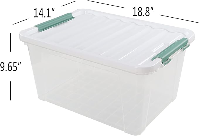 Plastic Storage Bin, Stackable and Nestable Storage Boxes - Image 2