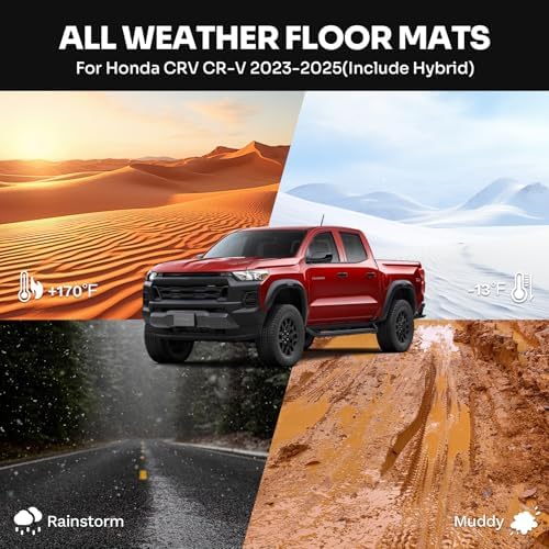 Powerty Floor Mats for 2023-2025 2026 Chevy Colorado/GMC Canyon All Weather 3D TPE Anti-Slip Truck Liners for 1st & 2nd Row Accessories - Image 4