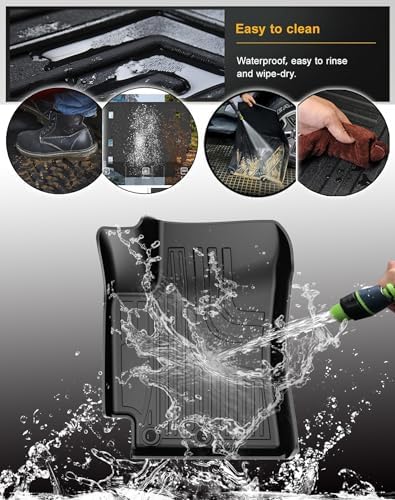 Original Rio Floor Mats for 2018-2024 Kia Rio Sedan & Hatchback Models - Custom Fit TPE Heavy Duty Non Slip Floor Mats 1st and 2nd Row - All Weather Black Car Mats for Rio 2018-2024 - Image 4