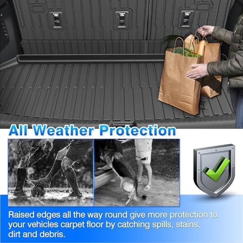 CARTIST Floor Mats for Chevy Traverse & GMC Acadia 2024-2026, Buick Enclave 2025-2026 (Only for 7 Seats Captain Chairs), All Weather Car Mats for Traverse Accessories, with Door Sill Protector - Image 6
