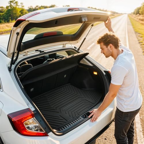 YITAMOTOR Cargo Trunk Mat Compatible with Mazda CX-5 2017 2018 2019 2020 2021, All Weather Custom Fit CX-5 Cargo Mat, Black - Image 3