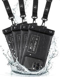 Pelican 4 Pack Marine Waterproof Phone Pouch (Regular) - Stealth Black by Pelican