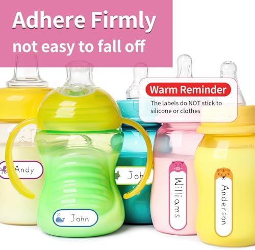 480 Pcs Waterproof Labels for Kids Stuff Daycare Name Bottle Essentials - Image 4