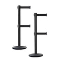 Crowd Control Warehouse CCW Set of 2 Dual Retractable Belt Barrier Stanchion by Crowd+Control+Warehouse