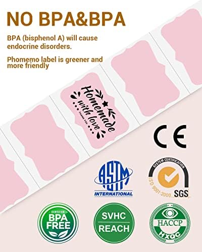 Phomemo Pink Thermal Labels for Shipping Label Printer 3"x 2"/ 500 PCS - Image 4