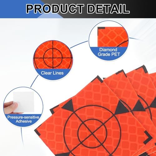 PATIKIL Survey Reflector Target Self-Adhesive Reflective Sheet Surveying Target Mark Tape, Suit for Ship Inspection - Image 3
