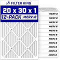 Filter King 20x30x1 Air Filter MERV 8, AC Furnace Filters (12-Pack) by FilterKing