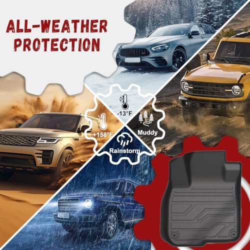 Floor Mats for Honda CRV CR-V 2017-2022 (Include Gas & Hybrid), All Weather TPE Protection Floor Liners Accessories, 1st & 2nd Row & Cargo Liner - Image 6