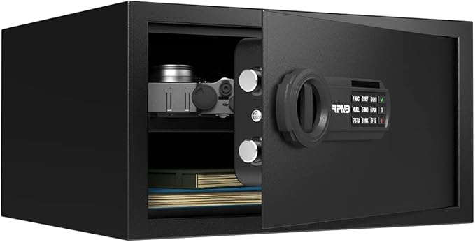 RPNB Deluxe Safe and Lock Box, Digital Keypad Safe Box, Steel Alloy Small Safes by RPNB