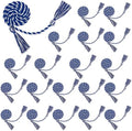 Royal Blue & White Honor Cords - 20pcs Braided Graduation Ropes - 67" Long - Bachelor Gown Accessories by FFNMU