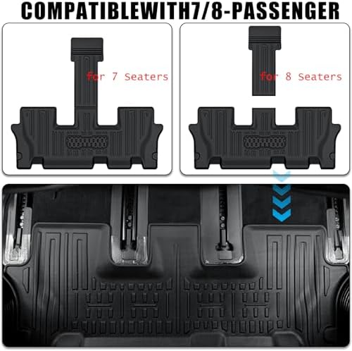 AUXKO Floor Mats Cargo+ ackrest Mat for Kia Telluride 7&8 Seats 2020-2025 - Image 6
