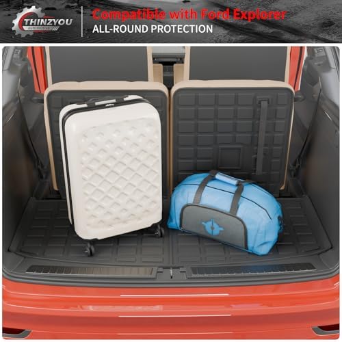 Cargo Mat with 3rd Row Backrest Mat for 2020-2026 Ford Explorer - Image 5