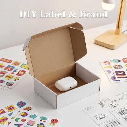 WIFTREY 7X5X2 Shipping Boxes Set of 30, 7X5X2 White Corrugated Cardboard Box for Packaging Small Business, Gift Packing, Mailing, Moving - Image 7