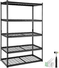 VEVOR Storage Shelving Unit, 5-Tier Adjustable, 2000 lbs Capacity, Heavy Duty Garage Shelves Metal Organizer Wire Rack, Black, 48" L x 24" W x 72" H for Kitchen Pantry Basement Bathroom Laundry Closet by VEVOR