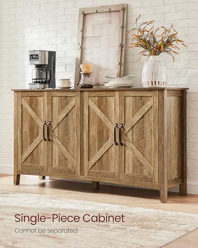 VASAGLE Buffet Cabinet, Coffee Bar, Adjustable Shelf - Image 5