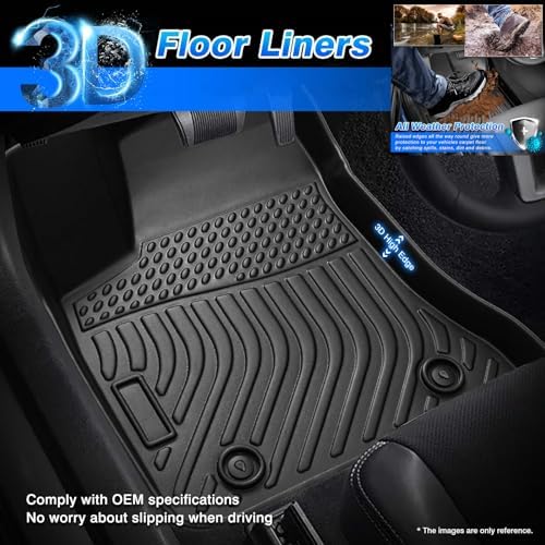 Cartist Floor Mats for Jeep Cherokee 2016-2023 (Not for Grand Cherokee), All Weather Floor Mat for Cherokee Accessories, Heavy Duty Car Mats, Car Accessories - Image 3