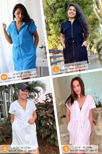 Womens Terry Cloth Cover Up Hooded Swim Cover with Zipper and Pocket - Image 6