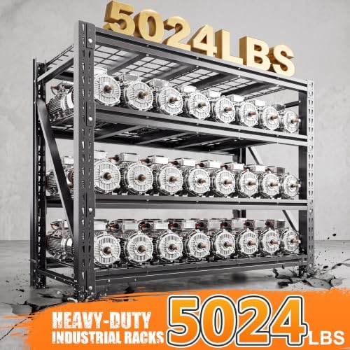 REIBII 5024LBS Garage Shelving for Garage, Shop, Heavy Duty Storage Shelves - Image 4