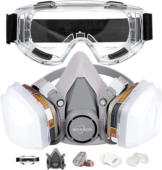 Reusable Half Face Cover Set, Half Face Respirаtor, Personal Protective Equipment Filter for Painting, Decorating Carpentry, Welding, Metal Cutting, Same Scene as 6000 6200 7000 FF-400 (Medium) by Unknown