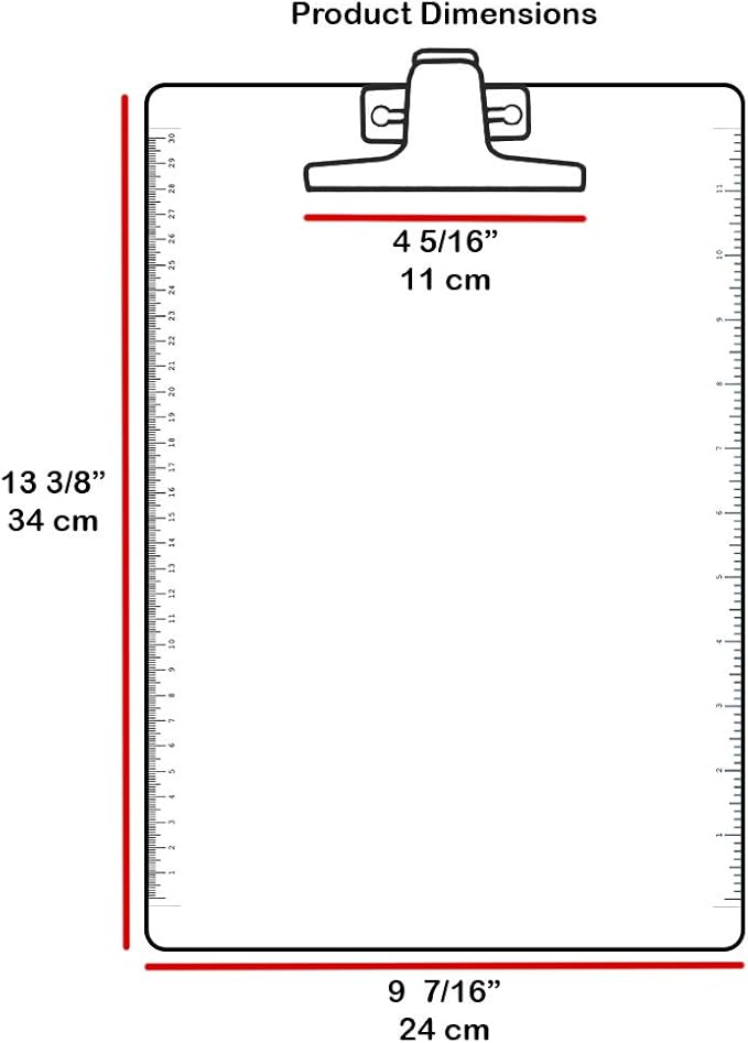 Acrimet Clipboard Letter Size A4 Premium Metal Clip - Image 9