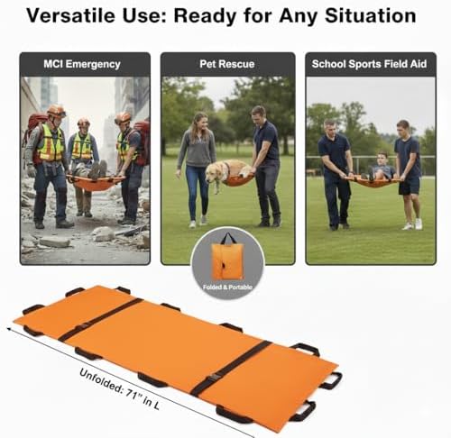 Heavy Duty Rescue Patient & Pet Stretcher Gurney, 400 lbs, 2 Pack - Image 5