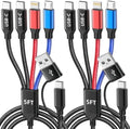 4 in 2 Multi Charging Cable, USBA/C Charging Cords for Multiple Devices by MPATIBY
