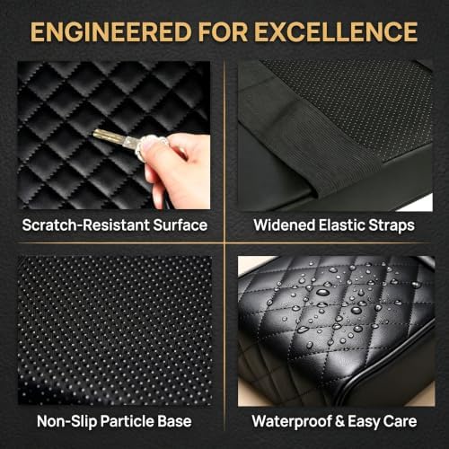 Car Armrest Cushion with Cup Holder, Memory Foam Console Cover - Image 7