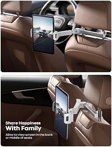 Lamicall Car Headrest Tablet Holder, 3 in 1 Extension Adjustable Arm - Image 3