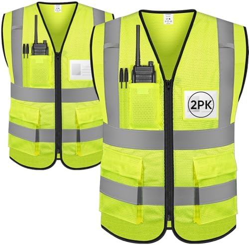 TICONN High Visibility Reflective Safety Vest for Men & Women, ANSI Class 2 by TICONN