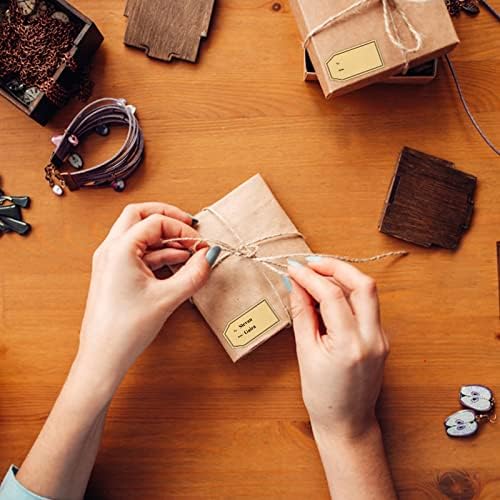 600 PCS Gift Tag Stickers, 1.18" x 2" Christmas Gift Stickers Brown Kraft to and from Gifts Labels Adhesive Gifts Labels Sticker Holiday Present Sticker - Image 6