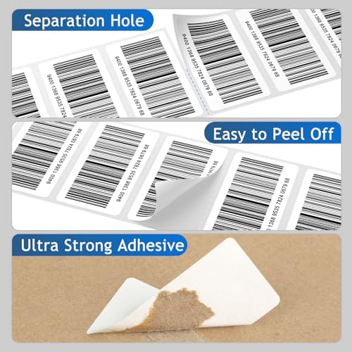 MaxGear 2.25" x 1.25" Direct Thermal Labels, 12000 Pcs/12 Rolls - Image 5