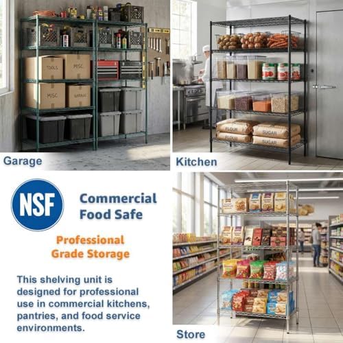 24" x 48" 4 Pack Commercial Wire Shelf Replacement, NSF, Heavy Duty Storage Support for Warehouse - Image 6