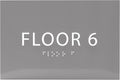 6" X4" Floor 6 Sign by ADACentralSigns