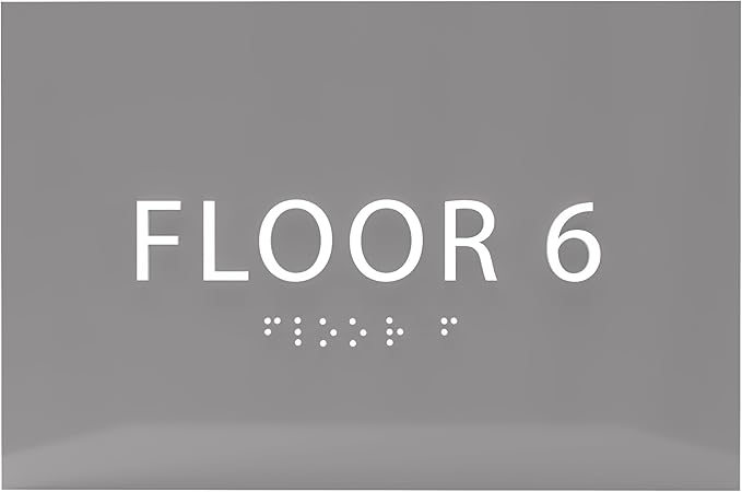 6" X4" Floor 6 Sign by ADACentralSigns