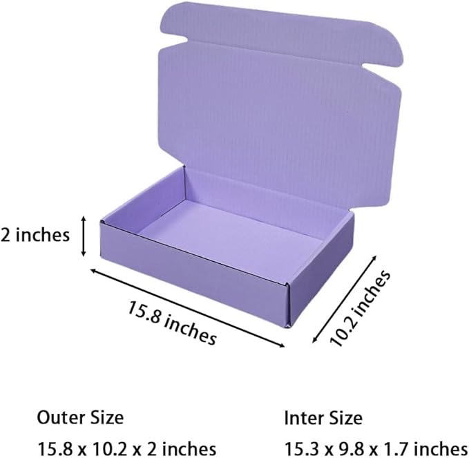 20 Pcs 15.8 x 10.2 x 2 inches Shipping Boxes - Image 2