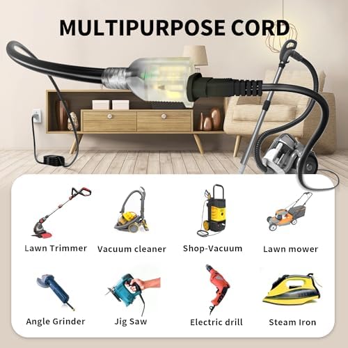 POWGRN 100 Ft 10AWG Outdoor Extension Cord Waterproof Heavy Duty, Black - Image 7