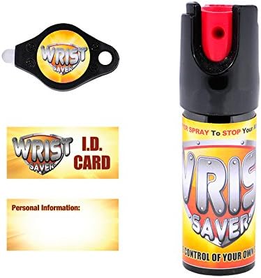 Police Strength OC Pepper Spray for Running, Lightweight Compact Self Defense Wristband Ideal for Women Runners, Joggers & Walkers w/ID Card, LED Light & Reflective Edging - Image 5