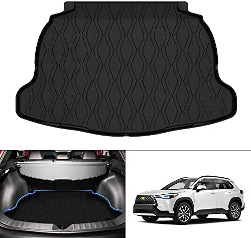 KUST Cargo Mat for Toyota Corolla Cross 2022-2025 2026 (Only Fits NO JBL Subwoofer in Cargo Area)(Not for Corolla) Rear Trunk Mat Cargo Liner All Weather Protection TPE Rubber Black by KUST
